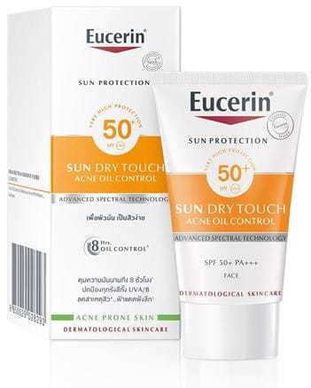 ครีมกันแดดทาหน้า Eucerin เนื้อบางเบา ควบคุมความมันนาน 8 ชม.