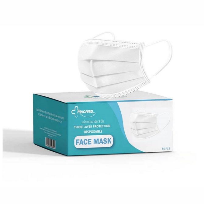 Fincare FACE MASK หน้ากากป้องกันฝุ่นและ PM2.5 กรอง 3 ชั้น สำหรับผู้ใหญ่