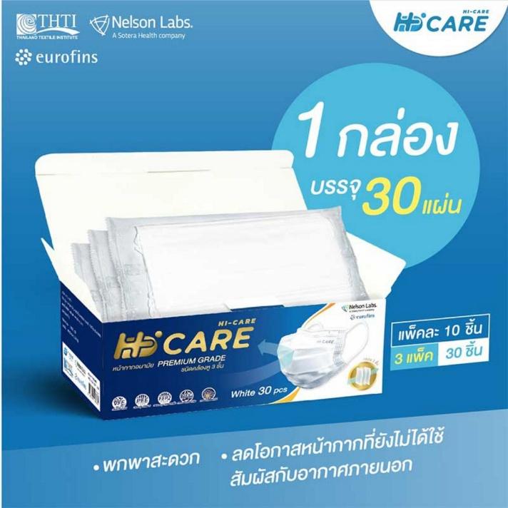 Hi-Care PREMIUM GRADE หน้ากากป้องกันฝุ่น PM2.5 หนาพิเศษแผ่นกรอง 3 ชั้น