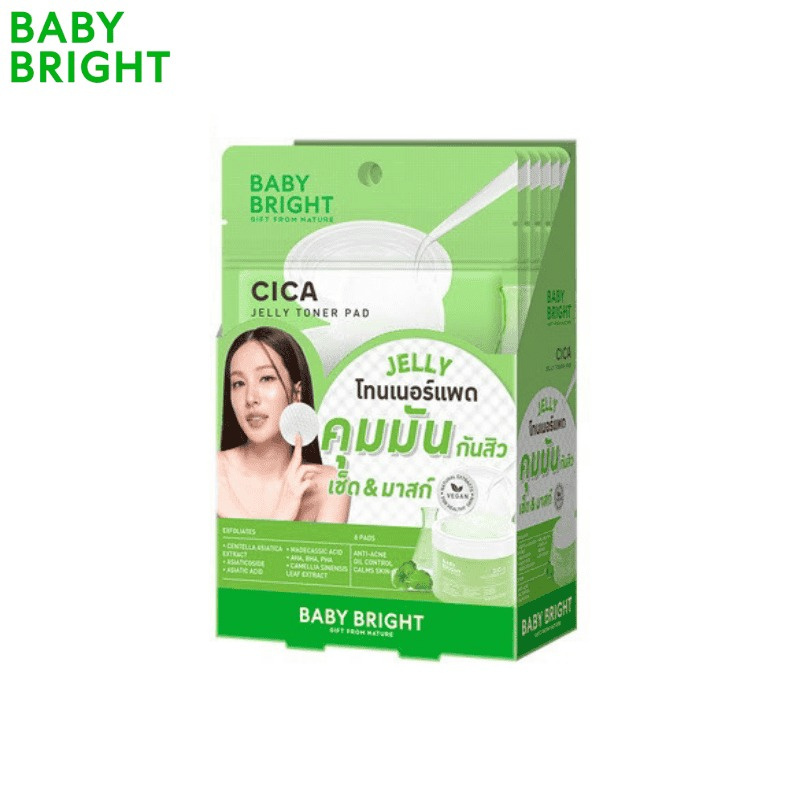 Baby Bright ซิก้าเจลลี่โทนเนอร์แพด 33 กรัม (แพ็ก 6 ชิ้น)