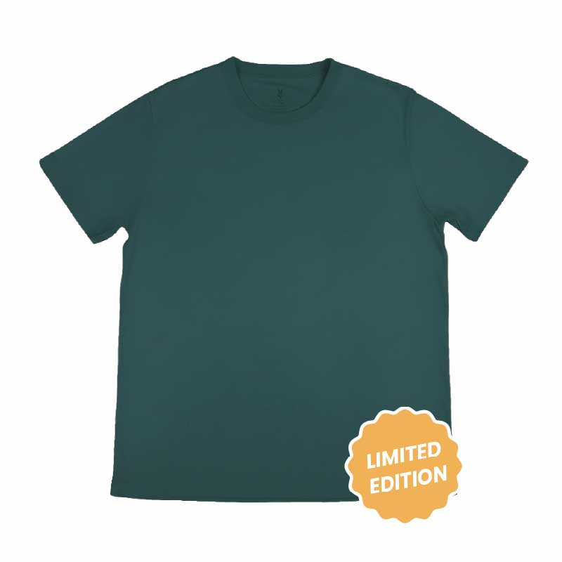 M2S Lifestyle เสื้อยืดคอกลมชาย สีเขียวหัวเป็ด 