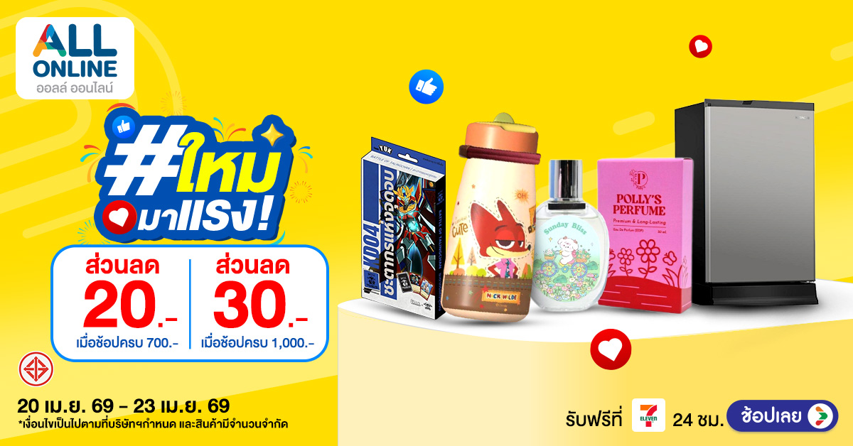 อัปเดตสินค้าใหม่มาแรง 20-26 เม.ย. 2569