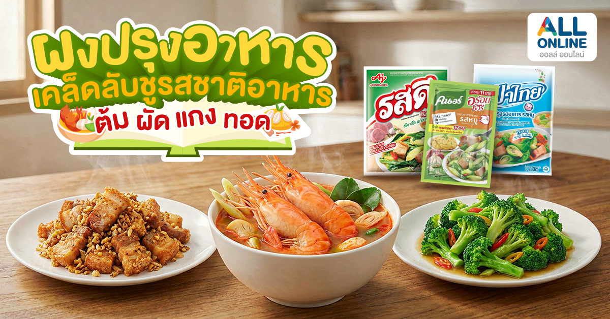 ผงปรุงอาหาร เคล็ดลับชูรสชาติอาหาร ต้ม ผัด แกง ทอด