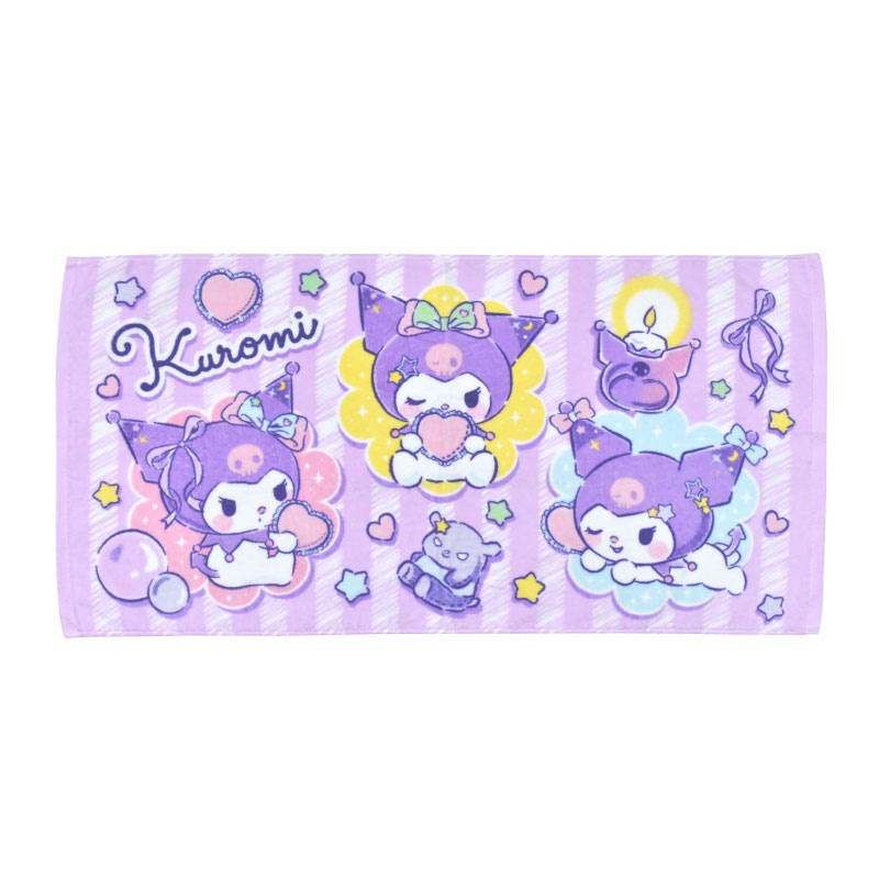 Chilli ผ้าขนหนูลิขสิทธิ์ KU-2601 Kuromi Heart ขนาด 24x48 นิ้ว 
