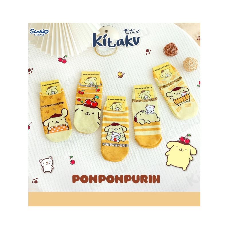Kitaku Pompompurin ถุงเท้าข้อสั้น ลิขสิทธิ์แท้จากคาแรกเตอร์สุดน่ารัก