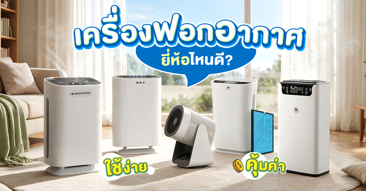 เครื่องฟอกอากาศยี่ห้อไหนดี ใช้ง่าย คุ้มค่า เลือกแบบไหนให้เหมาะกับบ้าน