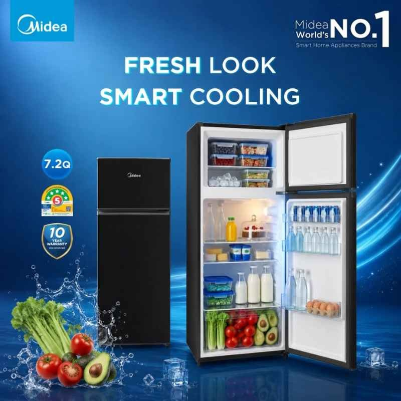 Midea ตู้เย็น 2 ประตู รุ่น MDRT294FG30TH ขนาด 7.2 คิว ความจุ 204 ลิตร